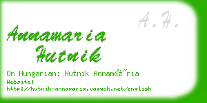 annamaria hutnik business card